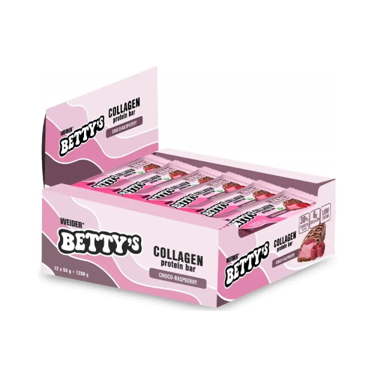 Weider Betty's Kollagen Protein Bar, 12 x 50 g