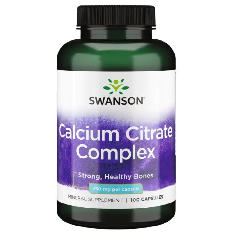 Swanson Calcium Citrat Kompleks, 250 mg, 100 kapsler