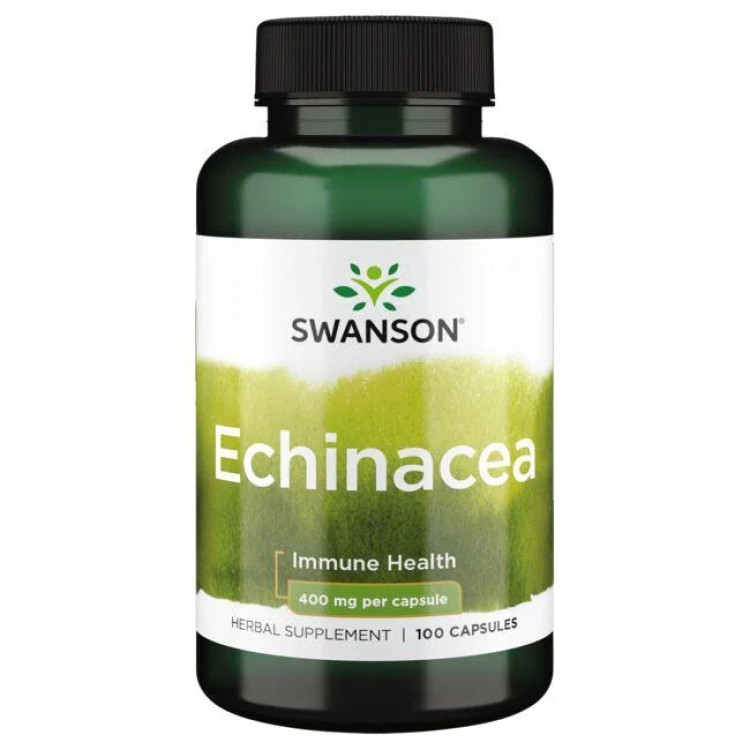 Swanson Echinacea, 400 mg, 100 kapsler