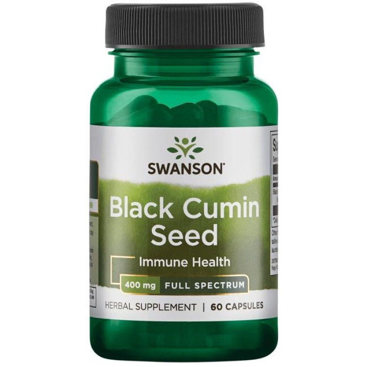 Swanson Sortkommenfrø, 400 mg, 60 kapsler