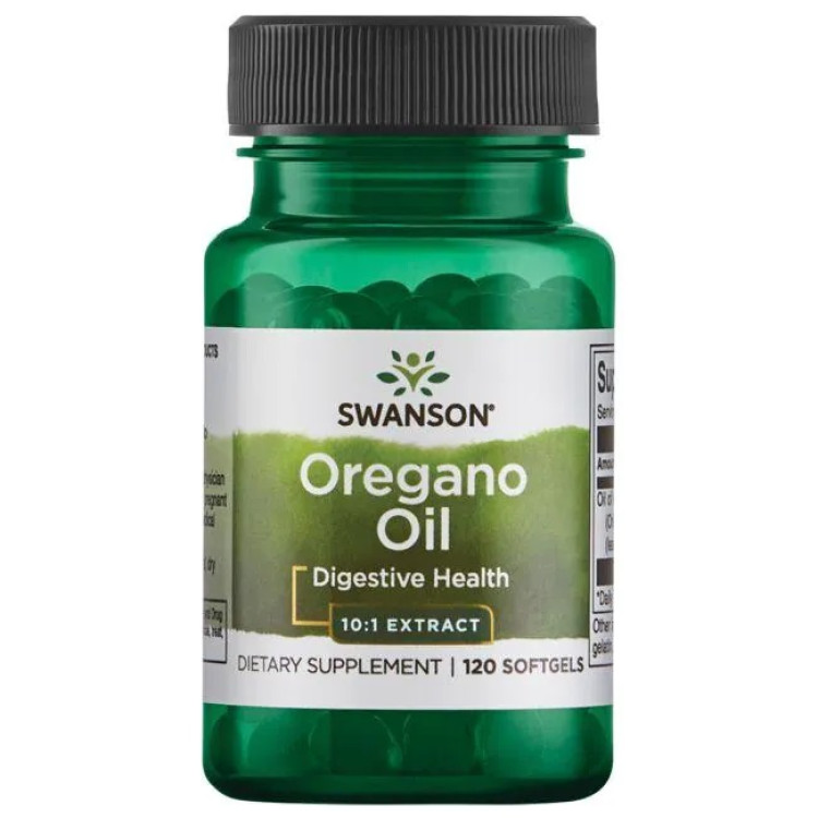 Swanson Oregano Olie 10:1 Ekstrakt, 120 kapsler