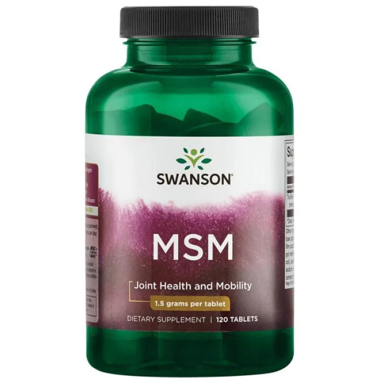 Swanson MSM, 1500 mg, 120 tabletter