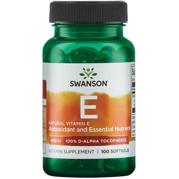 Swanson Vitamin E, 400 IU Naturlig, 100 kapsler
