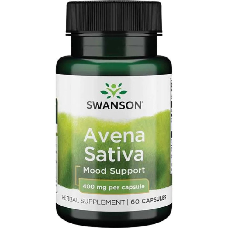 Swanson Avena Sativa, 400 mg, 60 kapsler
