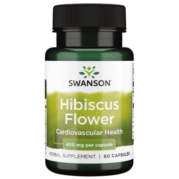 Swanson Hibiscusblomst, 400 mg, 60 kapsler