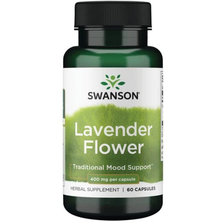 Swanson Lavendel Blomst 400 mg, 60 kapsler