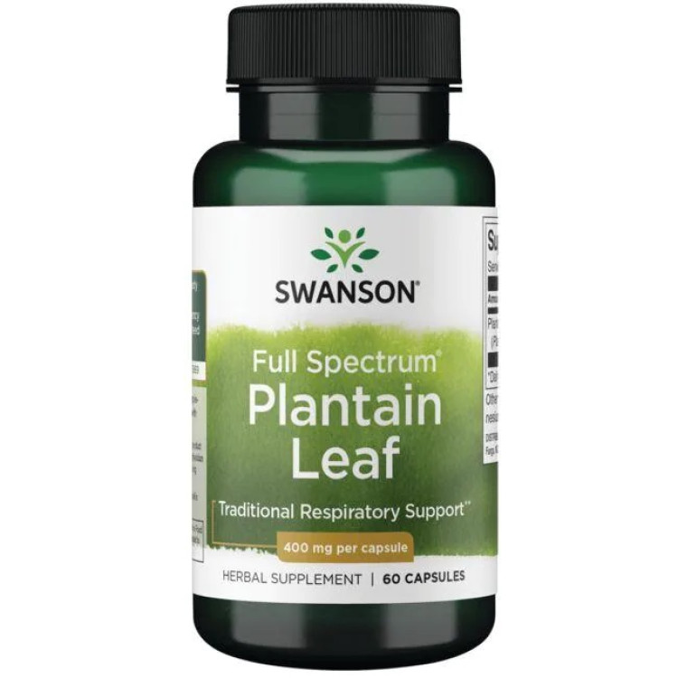 Swanson Fuldt Spektrum Vejbred Blad, 400 mg, 60 kapsler