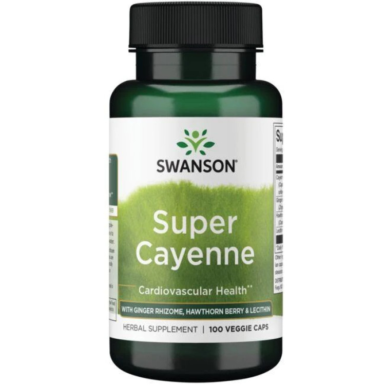 Swanson Super Cayenne, 100 kapsler