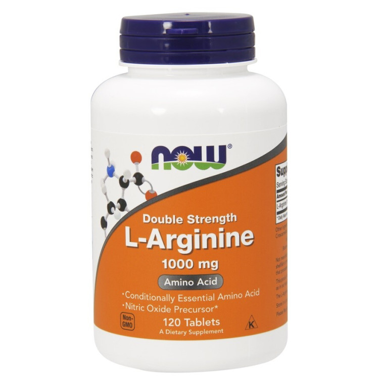 Now Foods L-Arginin 1000 mg, 120 tabletter
