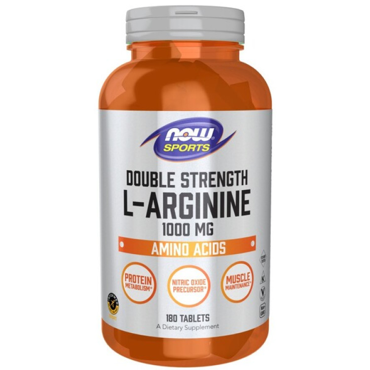Now Foods L-Arginin 1000 mg, 180 tabletter