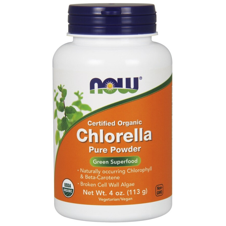 Now Foods Chlorella, ren pulver, 113 gram