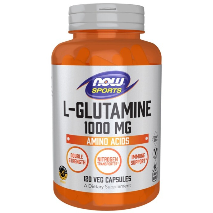 Now Foods L-Glutamin, 1000 mg, 120 kapsler