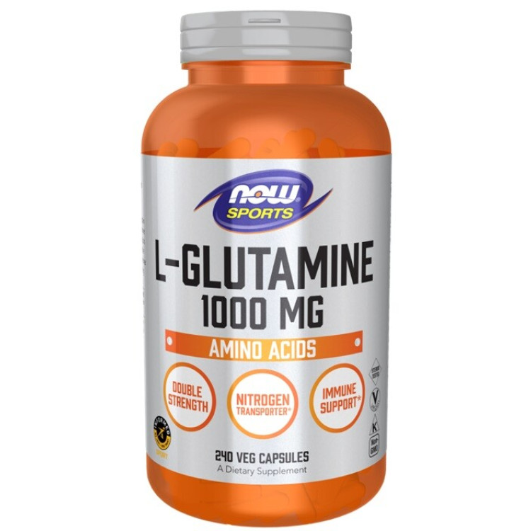 Now Foods L-Glutamin, 1000 mg, 240 kapsler