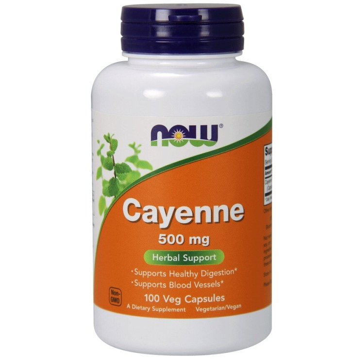 Now Foods Cayenne, 500 mg, 100 kapsler