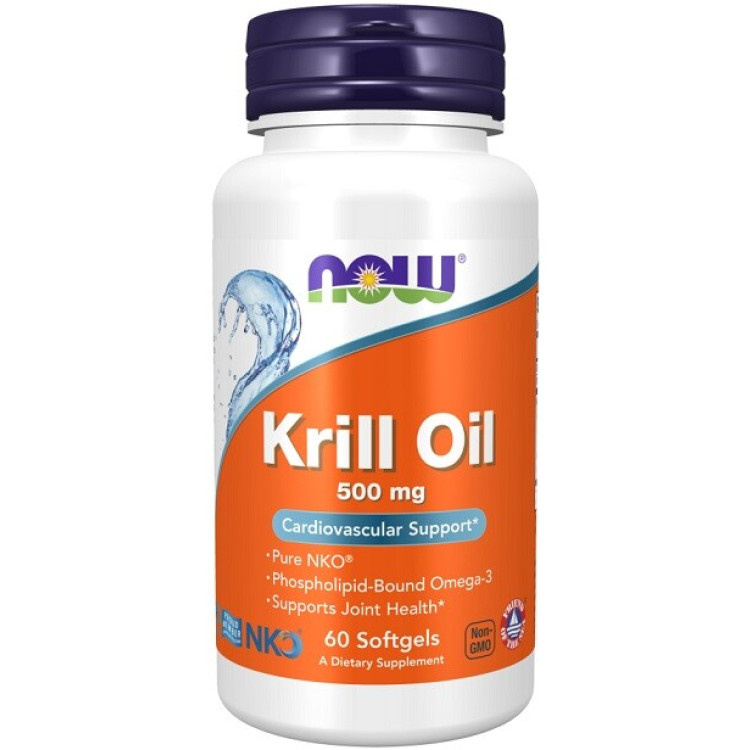 Now Foods Krill Olie, 500 mg, 60 kapsler