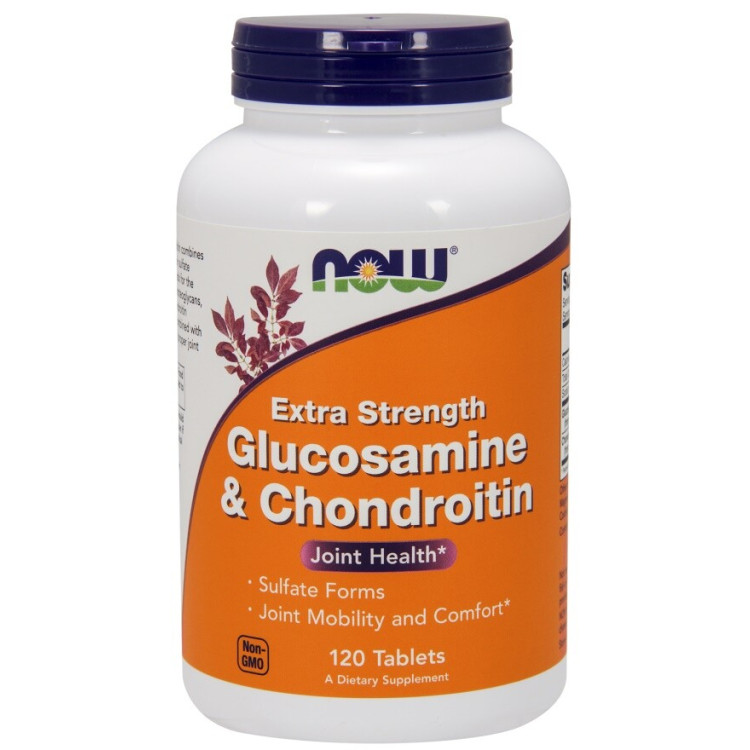 Now Foods Glucosamin & Chondroitin Ekstra Styrke, 120 tabletter
