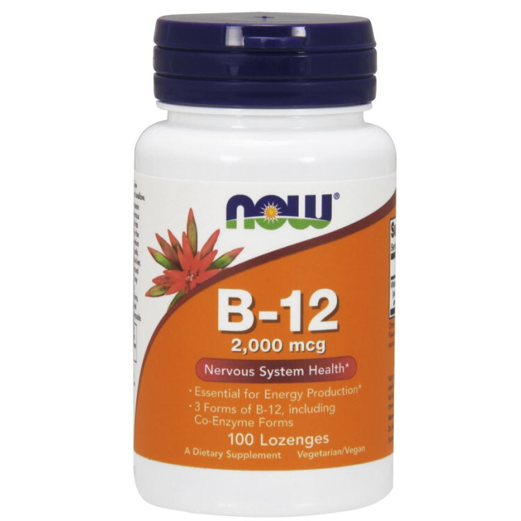 Now Foods Vitamin B-12, 2000 mcg, 100 sugetabletter