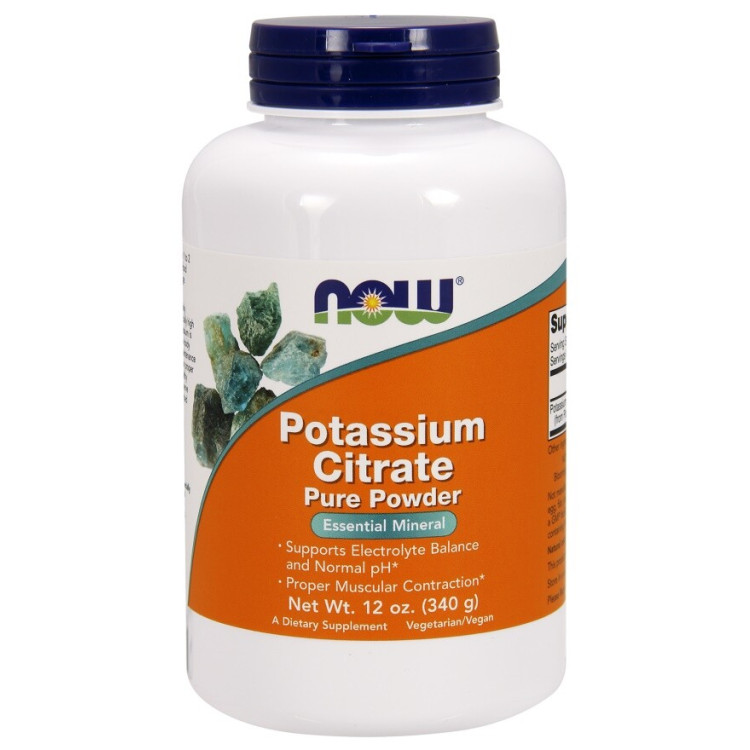 Now Foods Kalium Citrat, ren pulver, 340 gram