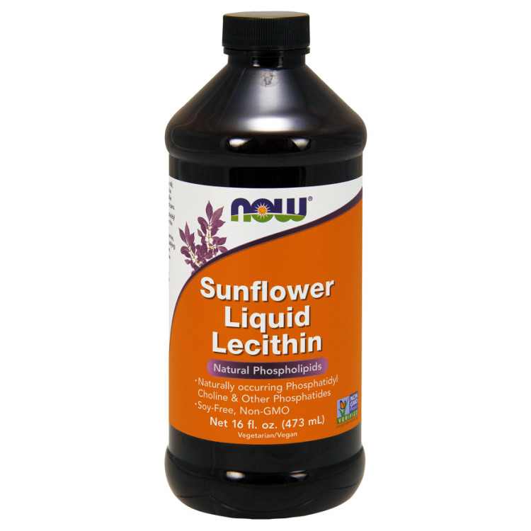 Now Foods Solsikke Lecithin, flydende, 473 ml