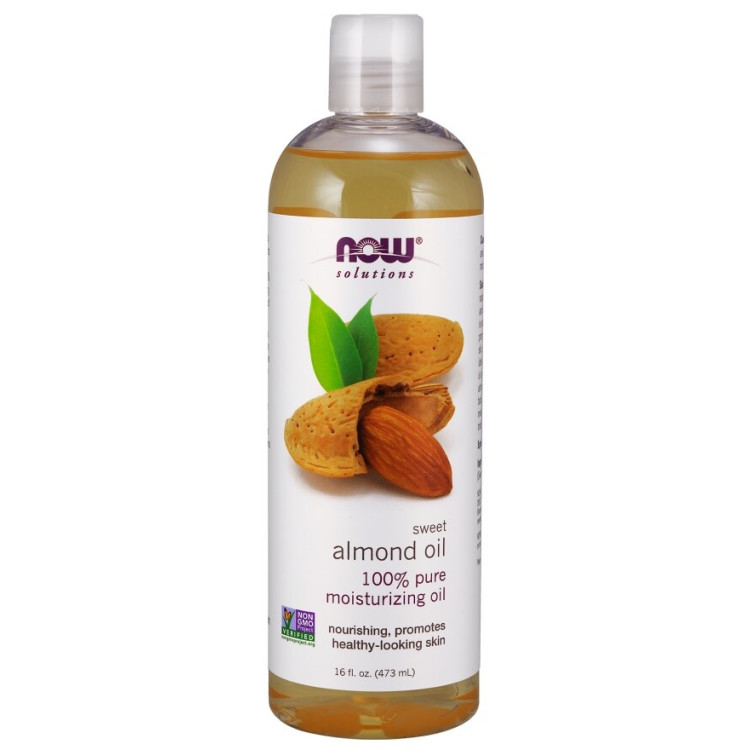 Now Foods Mandelolie, ren, 473 ml