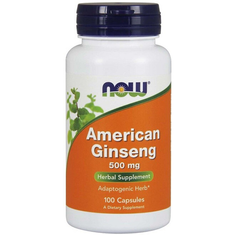 Now Foods Amerikansk Ginseng, 500 mg, 100 kapsler