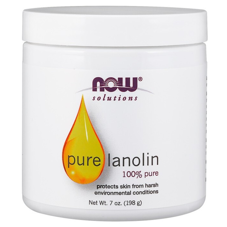 Now Foods Lanolin, 100% ren, 198 gram