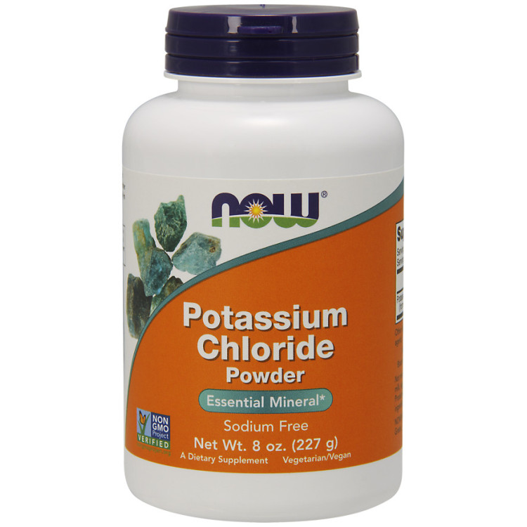 Now Foods Kaliumklorid pulver, 227 gram