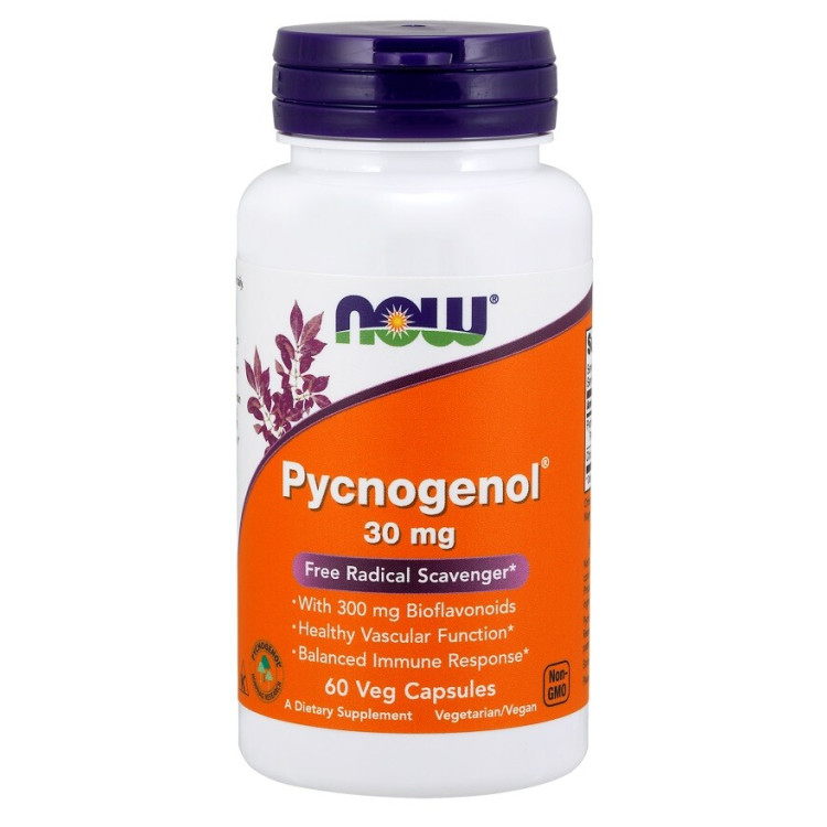 Now Foods Pycnogenol, 30 mg, 60 kapsler