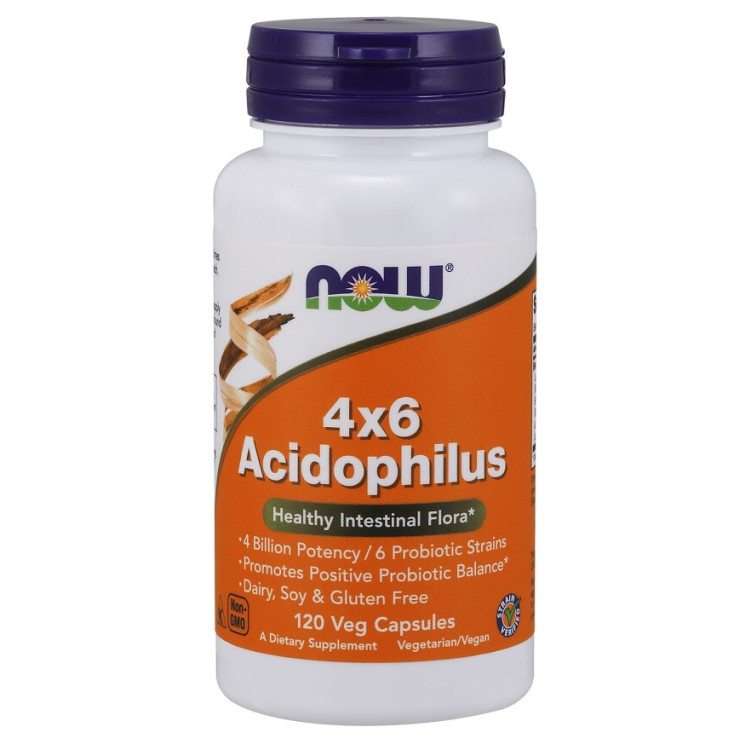 Now Foods Acidophilus 4X6, 120 kapsler