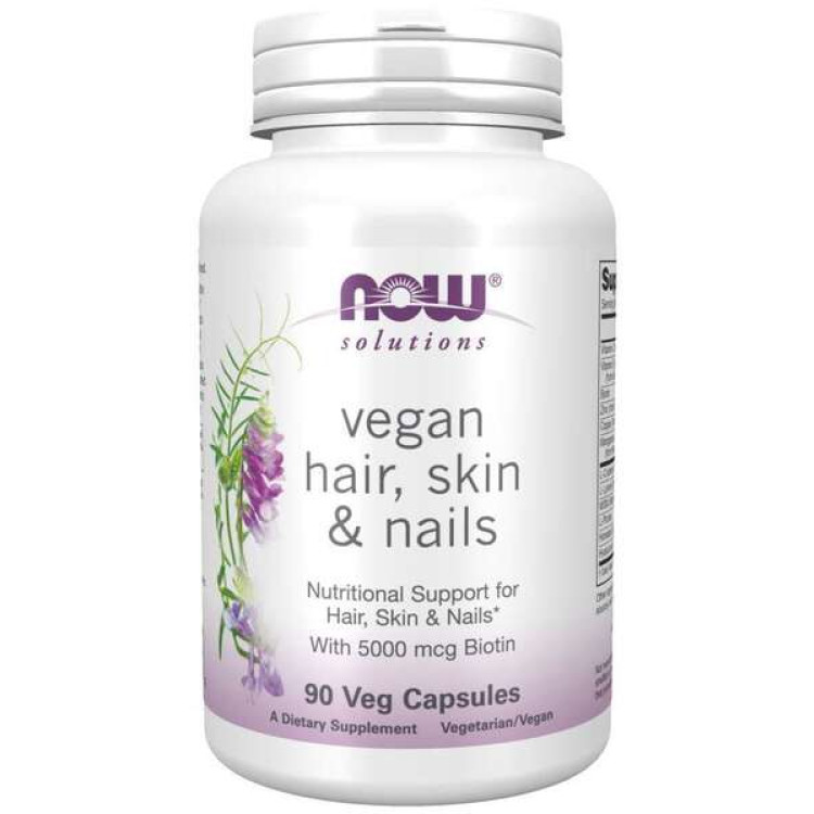 Now Foods Vegansk Hår, Hud & Negle, 90 kapsler