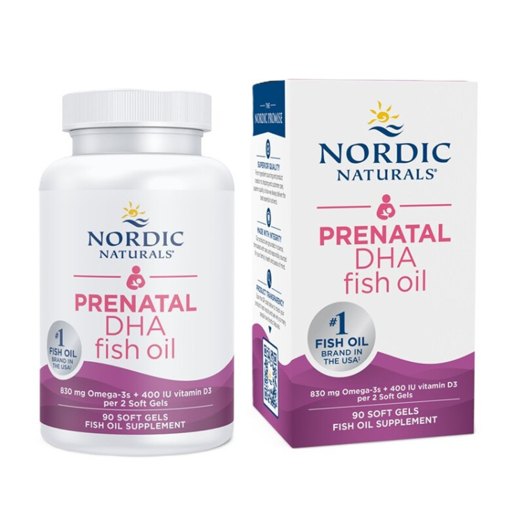 Nordic Naturals Prenatal DHA, 830 mg Omega-3 med 400 IU D3, 90 kapsler