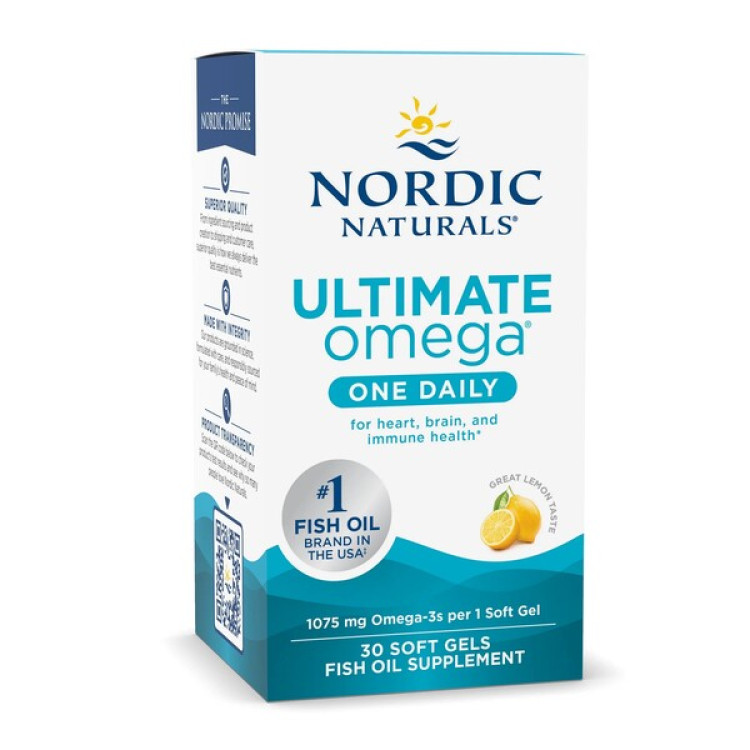 Nordic Naturals Ultimate Omega One Daily, 1075 mg, Lemon, 30 kapsler