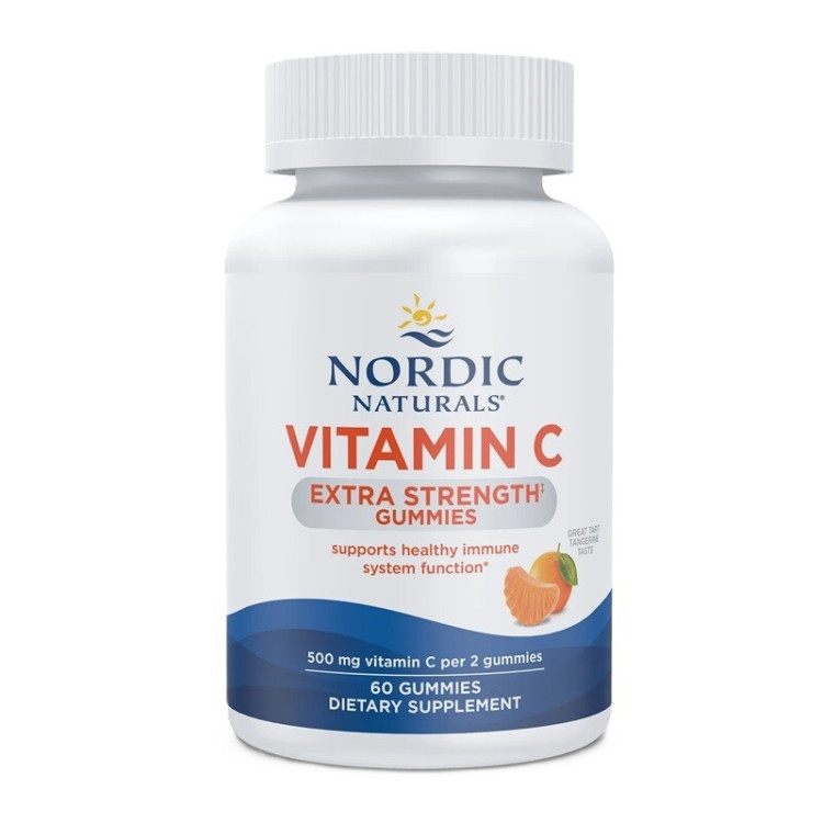 Nordic Naturals Vitamin C Extra Strength, Tangerine, 60 vingummier