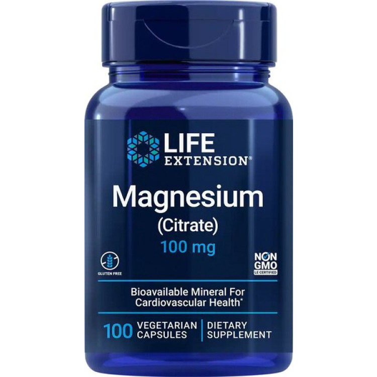 Life Extension Magnesium (Citrat), 100 mg, 100 kapsler