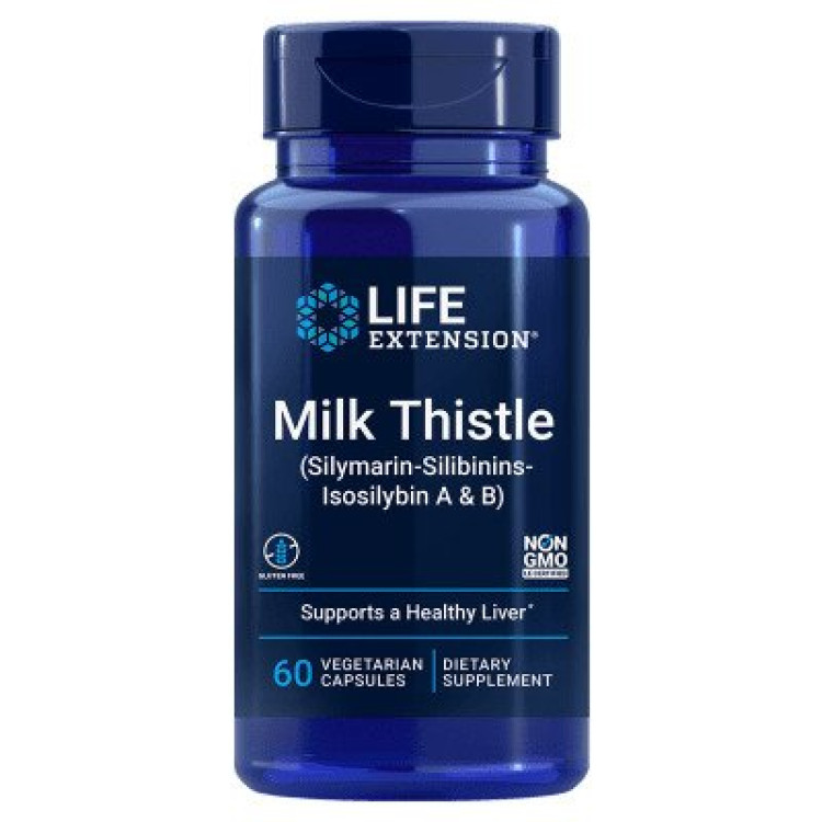 Life Extension Marietidsel, Silymarin-Silibinins-Isosilybin A & B, 60 kapsler