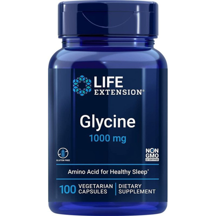 Life Extension Glycin, 1000 mg, 100 kapsler