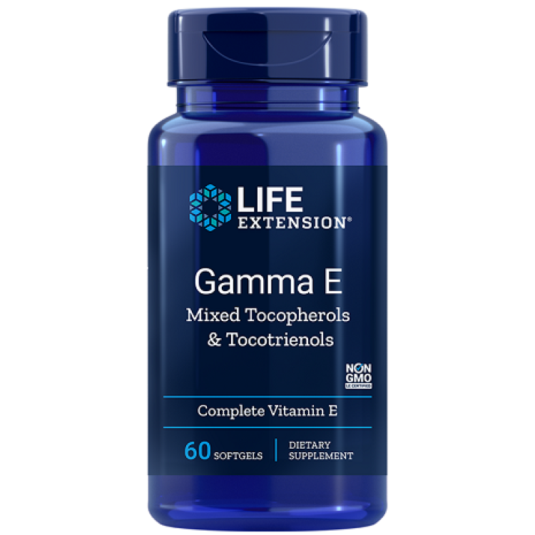 Life Extension Gamma E Blandede Tocopheroler og Tocotrienoler, 60 kapsler