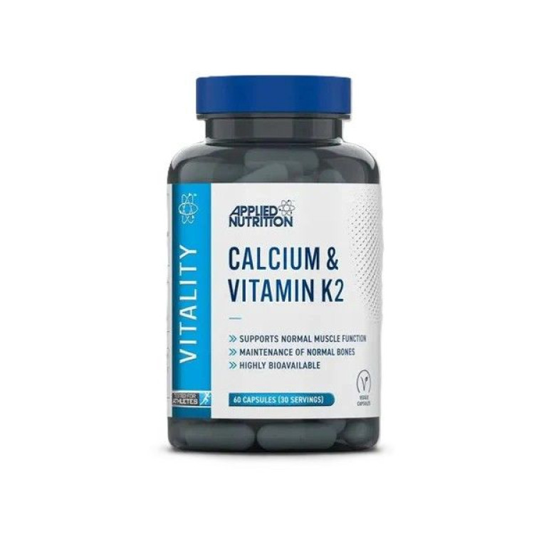 Applied Nutrition Calcium & Vitamin K2, 60 kapsler
