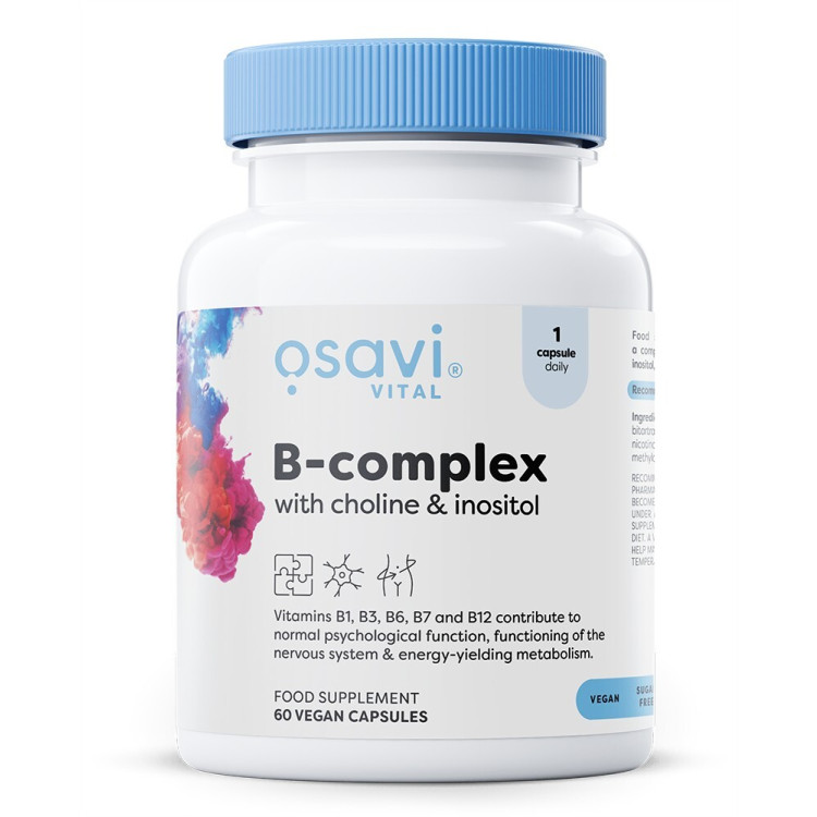 Osavi B-Complex med Cholin og Inositol, 60 kapsler