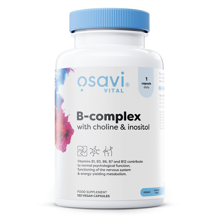 Osavi B-Complex med Cholin og Inositol, 120 kapsler