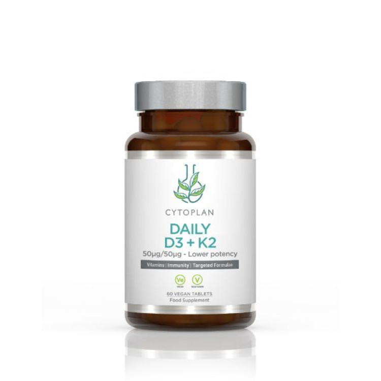 Cytoplan Daily D3 + K2, 60 vegantabletter