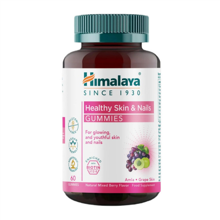Himalaya Sund Hud & Negle Gummier, Naturlig Blandede Bær, 60 gummier