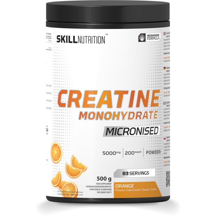 Skill Nutrition Mikroniseret Kreatin Monohydrat Smag, 500 gram