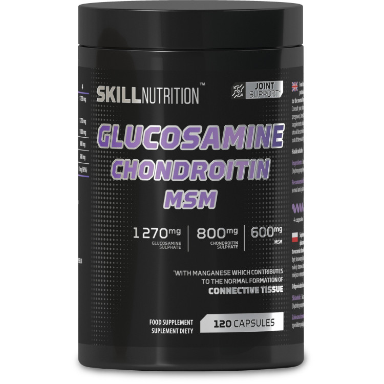 Skill Nutrition Glucosamin Chondroitin MSM, 120 kapsler