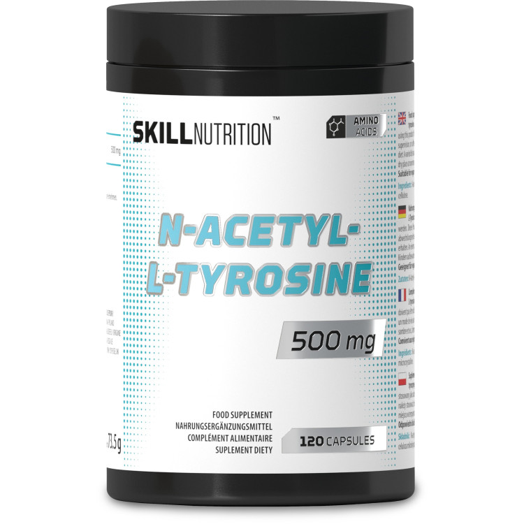 Skill Nutrition N-Acetyl-L-Tyrosin, 500 mg, 120 vegankapsler