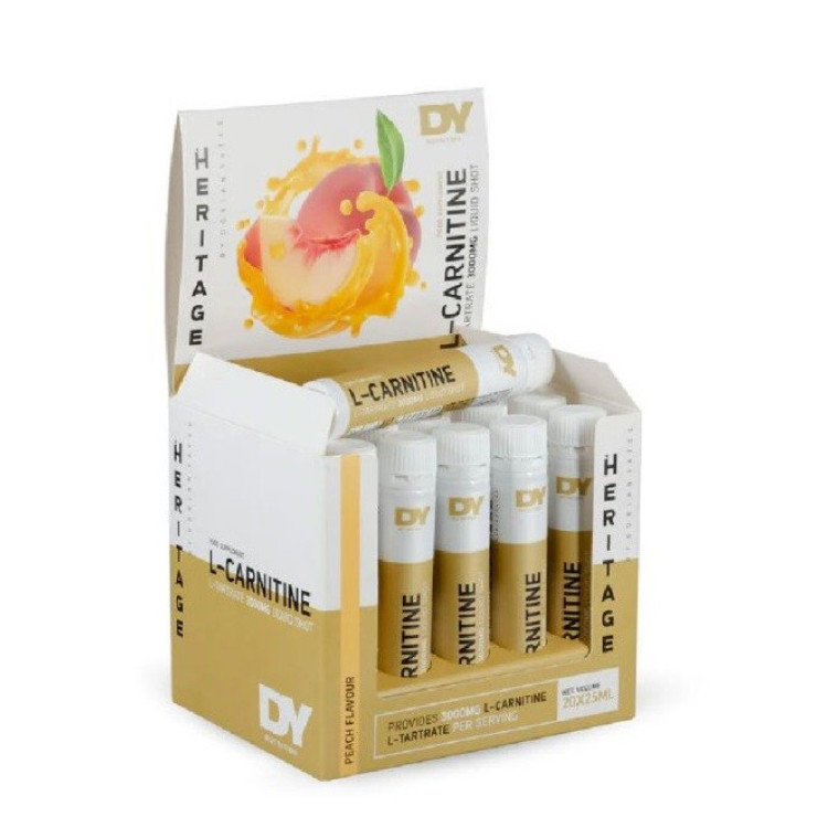 Dorian Yates L-Carnitin Flydende Shot, Peach, 20 x 25 ml