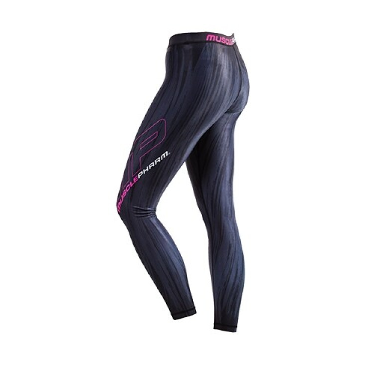 Musclepharm Sportswear Dame Refined Stroke Full Length Leggings, sort