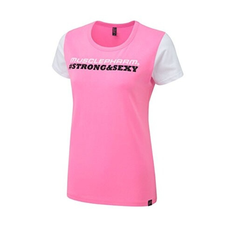 Musclepharm Sportswear Dame Strong & Sexy T-Shirt Hot Pink (MPLTS486)