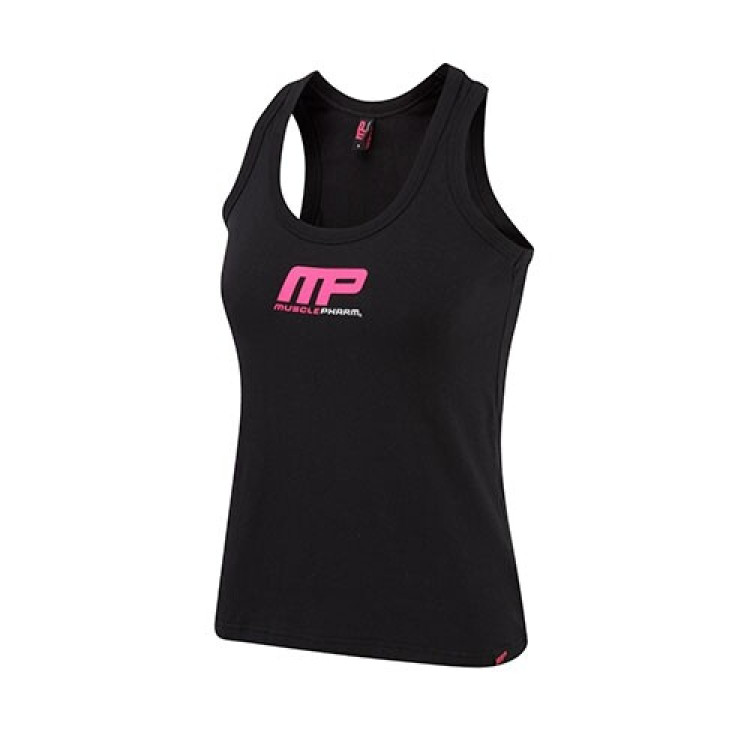 Musclepharm Sportswear Dame Vest Sort-Hot Pink (MPLVST431)