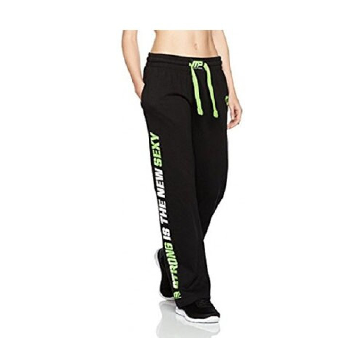 Musclepharm Sportswear Dame Sweatpant Sort / Lime (MPLPNT453LS)